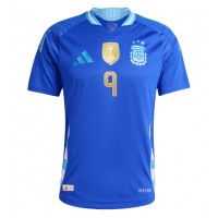 Camiseta Argentina Julian Alvarez #9 Segunda Equipación Replica Copa America 2024 mangas cortas